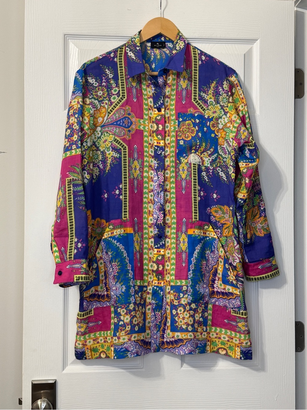 Gorgeous Etro Italian printed mini shirt dress